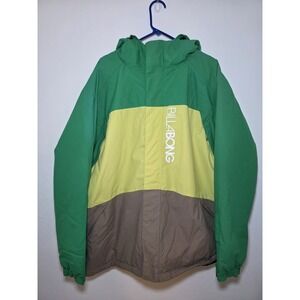 Billabong Bolt 8K Snowboarding Ski Jacket Waterproof Hooded Size XL Green
